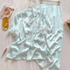 Cailei Kelai Pajamas de seda de hielo transfronterizo para mujeres Lindo estilo Summer NUEVO AL TITO DE NUEVO ALTO PITOS DE MANECHA CONTRA CONTRO CARA CASA SET YFY9905# M [sugerido 80-100Jin [Jin equivale a 0.5 kg]]
