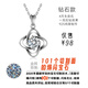 Legend Qing Jewelry 925 sterling silver four-leaf clover necklace + birthstone April diamond square zircon (synthetic gemstone)