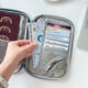 
Passport and wallet integrated overseas storage bag portable travel boarding pass protection case household registration book change card large light blue/multi-point grid/large capacity