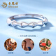 Lao Fengxiang pt950 platinum ring bamboo ring for men and women with open opening adjustable birthday gift for girlfriend and wife bamboo platinum ring about 2.3g