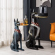 Light luxury creative desktop Internet celebrity Doberman Pinscher ornaments Nordic entrance living room gift TV cabinet next to home soft decoration Large black gentleman Doberman Pinscher - 74 cm