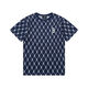 Mlbny Korean Mib Couple Impression complète Diamond Presbytérien T-shirt à manches courtes hommes et femmes Loose Ny Yankees Top Tend à manches mi-manche DT-9923 KAKI S