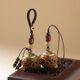
Green Sandalwood exquisite hollow mobile phone chain sachet balls hidden fragrance pendant wearing ancient style aromatherapy keychain Green Sandalwood Flower Vine sachet pendant