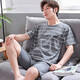 Langsha (langsha) 2025 new pajamas men's summer thin pure cotton shorts shorts cotton teenagers summer home clothing set YZT679 M [80-100Jin [Jin equals 0.5 kg] wear]