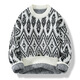 Fhhuabd Round Neck Pullover Herbst- und Winterweite Tops Trendy Brand Dicke gestrickte Pullover Unterwäsche Styling gut aussehendes lässiges Basishemd 9207 Weiß [Hinzufügen] Dicker Stil 2xl [160-180jin [Jin entspricht ca. 0,5 kg]]]