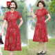 
Pier Cardin Cheongsam for women mid-length summer women's clothing 2025 new middle-aged mother's short-sleeved cheongsam skirt improved retro dress 698 green 2XL Recommended 110-125Jin [Jin equals 0.5 kg]