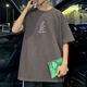 Changluzhu reines Baumwoll-T-Shirt-T-Shirt Herrenmarke Casual Lose Round Neck Kurzarm Jungen Teenager Sommer Neues, vielseitiges T-Shirt 3892 Grau 2xl ca.