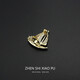 QUAMER rides the wind and waves, small sailing boat brooch, high-end men's and women's exquisite design corsage, suit pin, anti-exposure, small sailing boat/pin