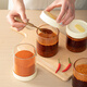 Home KATEI STORY Japanese chili oil special jar household sealed oil spicy jar kitchen food grade cooked oil seasoning jar high temperature resistant beige high borosilicate glass 2-piece set 400ml