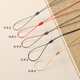 Xiaomi Star extremely fine hole safety buckle ring pendant lanyard wax leather jade pendant necklace rope free jade pendant pendant rope braided rope brown-0.5mm extremely fine safety knot like wind