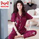 
Cat Man (MiiOW) middle-aged pajamas for women in summer pure cotton short-sleeved trousers cardigan floral mother style loose middle-aged and elderly home clothes Q9928# M (80-105Jin [Jin equals 0.5 kg] wear)