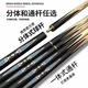 Cassuks God of War handmade billiard cue Chinese style black eight-part snooker small head billiards middle head one-piece pottstone rod Ares 1 blue sword one-piece through rod (rod box set) small head 10MM