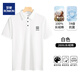 T-shirt à manches courtes Romon Polo Men's Polo Xinjiang Heavy Long Velvet Cotton Summer Businet Business haut de gamme Paul Top Coffee Brown [Heavy] L