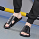 Nosskiss International Luxury Brand Herrenschuhe und Pantoffeln High-End-Sandalen für Männer bequeme, rutschfeste Flops modisch und vielseitig Strand Drag Black [Markengeschenkbox] 40