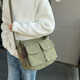 Französische, Deutsche und Lu Crossbody Bag Herren Trendy Marke Workwear großer Kapazität Japaner Umhängetaschen Student Sport und ungezwungene Rucksack Senyu691 Weiß