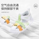 
Dr. Jiang's summer versatile cartoon front-step shoes for boys, baby toddlers, cute children's bag-toe sandals, rice/black size 21, foot length is about 12.3-12.9