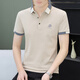 Xuanchun Guangdong Puning Herren kurzärmelig T-Shirt Cotton Middle Age Herren-Stickhemd konkave Hut-Sommergeschäft Weiß 723 Lapel M 85-110jin [Jin ist gleich 0,5 kg]