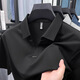 Carbineer Sommereis-Seide Traaceless Jacquard Scissors Hals kurzärmelige Polo-Hemd Männer mittleren Alters Casual Cool T-Shirt Männer Top White 15123 M 48 Empfohlenes Gewicht 100-125 Jin [Jin entspricht 0,5 kg]
