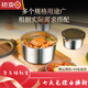 何佳功德国进口品质食品级316不锈钢密封保鲜盒圆形饭盒打包盒装汤盒家 316保鲜盒-圆形生 3520ml