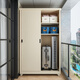 
Filit home sun protection balcony storage cabinet bedroom sliding door iron wardrobe outdoor waterproof storage cabinet steel cabinet height 1000* width 825* depth 550mm