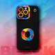Rich Apple Series Mobile Phone Case iPhone16Promax Liquid Liquid Silicone 15plus Soft Shell Soft Show New 16e Creative Pinted Pare y Women Sense de alta gama no golpeará la Silicona Liquid Liquid Silicona Negra [JTGJ682] iPhone 16E