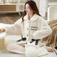 
FHHUABD flannel pajamas for women in autumn and winter thickened coral velvet home clothes for middle-aged and young mothers can wear two-piece sets outside T687 orange powder kangaroo bear super thick 2XL: Recommended (135-150Jin [Jin equals 0.5 kg])