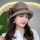 Hengyuanxiang Curled Sun Hut Frauen modische Top -Hut Sommer cooler Hut Blume Strohhut Frauenstil 2025 Neue Sonnenschutzhut Orange Lily Sunshade coole Hut All Size
