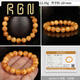 RGN COLECTIBLES Old Wax Flower Patrón de llamas de la llama Pulsera de cejas Guinea suelto de pollo Aceite amarillo miel de bucle de bucle de un solo brazalete para mujeres A3524 Colección de huérfanos 13.1 gramos 10.5 mm+