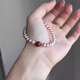 Pearl bracelet diy homemade cinnabar red beaded women's new Chinese style red pearl beaded bracelet