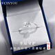 VCIXYOUPT950 platinum four-leaf clover ring women's moissanite ring fashionable and versatile commemorative birthday gift for girlfriend