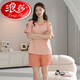 Langsha 2025 Coton Pure Pajamas Summer Femmes Pilover Pyjamas Summer Shorts à manches courtes à manches courtes et décontractées Ensemble de vêtements de maison Z9859 M