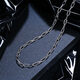 Saturday Fortune (ZLF) pt950 platinum necklace men's retro fashionable electric black interlocking plain chain clavicle chain 60cm-24.13g