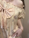 
Cut Yu Liuhong Bing Silk Short Sleeve Shorts Pajamas for Women in Summer 2025 New Cute Cartoon Bow Set Can Be Outdoor Home Clothing 13559 Lace Kitty 2XL