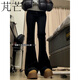 
Pengmang black embroidered micro-flare jeans for women in autumn and winter new style plus velvet small high waist elastic slimming floor bell-bottom pants a6623# black without velvet l suggest 105-115Jin [Jin equals 0.5 kg]