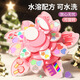Ouoety Kinder Make-up Toy Set Girl rotierende Make-up-Box-Tasche Nagellack Mädchen Prinzessin Spielzeug Geburtstagsgeschenk Make-up Angel Wings-Medium Größe 3 Schichten