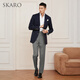SKARO【雷总同款 免烫无痕】一片领衬衫男士商务休闲长袖白色衬衣 白色SKE1193（一片领）_雷军同款 42