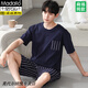 Modal Pajamas Summer de verano de verano Seda 2025 Nuevo estilo delgado de gran tamaño de manga corta para ropa de ropa para al aire libre traje de ropa para el hogar y9721 2xl