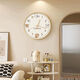 
Home living room wall clock line puppy cute colorful clock wall clock home living room dining room modern simple children DPL671b gold narrow plastic frame gold needle 8 inches (diameter 20 cm) small