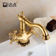 Salle de bain antique chaude et froide deux en un robinet lavabo bassin lavabo bassin européen bassin bassin bassin robinet CA-9901-bas de style robinet chaud et froid cuivre complet