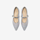 Best 25 summer retro Mary Jane shoes thick heel pointed toe women's shallow mouth single shoes K5009BQ5 silver 38