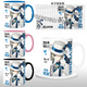 
Yao Wanxi returns to the future 1999 surrounding water cups, Vertin 6-star antimony 37 drinking water anime mug friend gift G1055-[East to Berlin] [White mug + snow top lid]