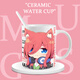 Boda de flores periféricas de cinco tamaños Nakano Miku Four Hojas de hojas de agua de alto valor anime XR1349-Taza exquisita de puñado de puñado blanco [Taza + cuchara]