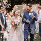 Apolli propone rosa pétalos simulados flores rociadas a mano Cama de cumpleaños romántico Decoración de bodas de boda rosa claro