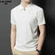Lilang Herren-kurzärärmiges T-Shirt im Sommer New Herren Ice Seide Business Casual Riftper Solid Colo Polo Shirt T Khaki 1130 XL 175 (geeignet für Gewicht 130-150 Jin [Jin entspricht 0,5 kg])