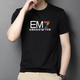 Armani summer men's ice silk short-sleeved T-shirt men's color printed large-size casual sports base shirt AM753 black M 90-120Jin [Jin equals 0.5 kg]