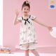Children Nezha Pyjamas Girls Summer Sans Soup-Oevel Cartoon CLUB COTTON MIDE Big Children's Home Clothes Princess Style Sost Set W983 # Girls Suspender Set [Kulomi] 120 [12 codes recommandés 110-120cm]