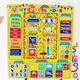 Conseil de cognition météorologique pour enfants mon petit calendrier Board magnétique English Learning Wall Chart Mois de semaine Aid d'enseignement Mot Blue English Magnetic Wall Chart 41 ACCESSOIRES