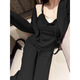 Fhhuabd French Pure Lace Sexy Women's Pajama с грудной подушкой с тремя частями набор весной и осенней подвеской для подвески для дома кардигана.