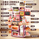 Yunya Large Children's House Playing Kitchen Toys Simulation Cooking Puzzle Girl 2 Baby Gifts 3-6 Years Old High-end Touch Screen Green 96cm Deluxe Battery Version