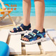 ANTA Children's Sandals Men's Beach Shoes 2025 Summer New Breathable Open Toe Comfortable Arch Sandals Men's Blue/Fluorescent Aqua 6962I-9 30